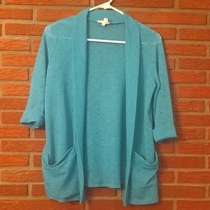 Beautiful blue Kirra 3/4 sleeve cardigan